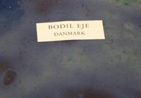 Three Enameled Copper Plates by Bodil Eje (Danish, 20th Century)