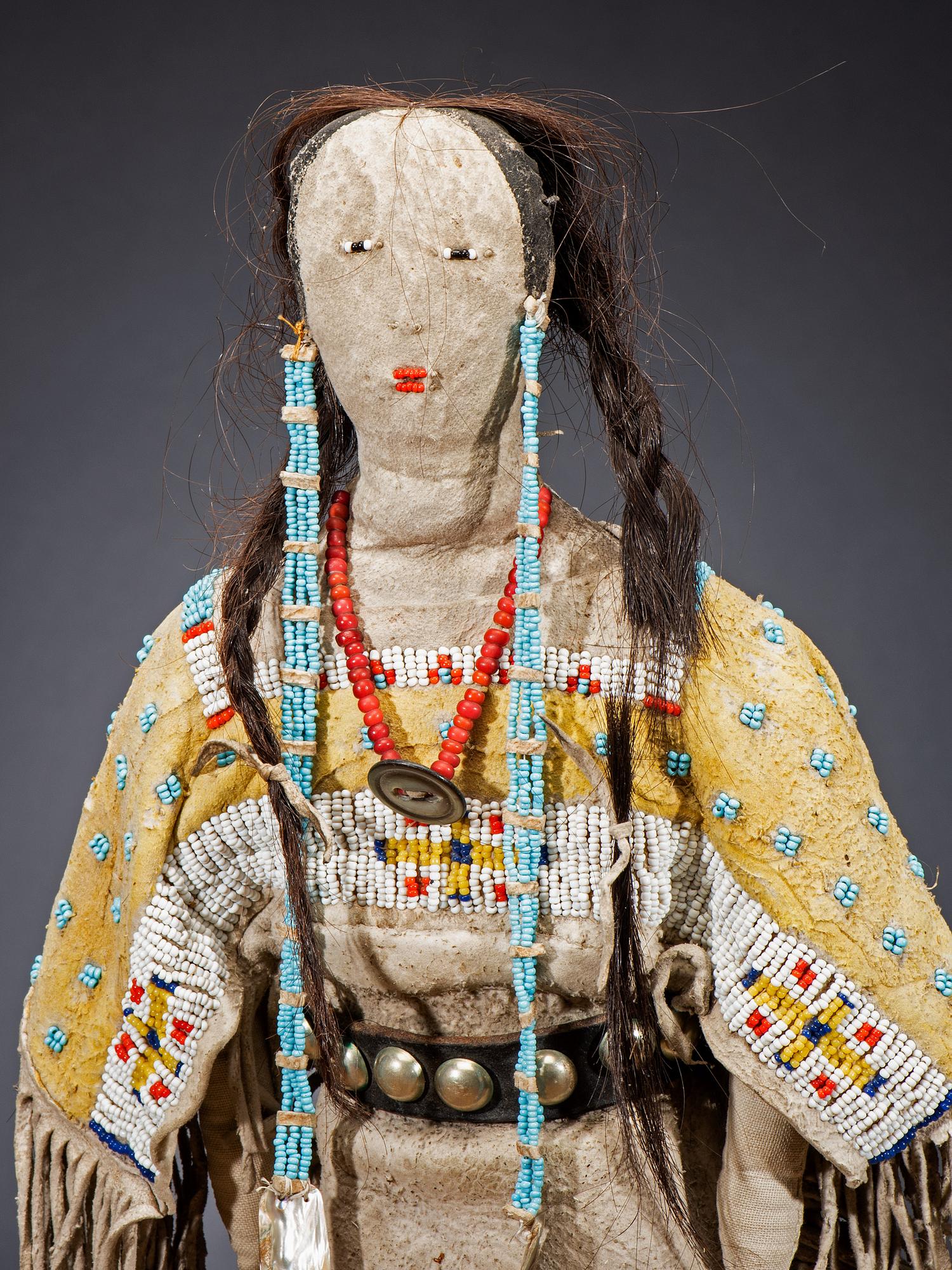 Sioux Beaded Hide Doll