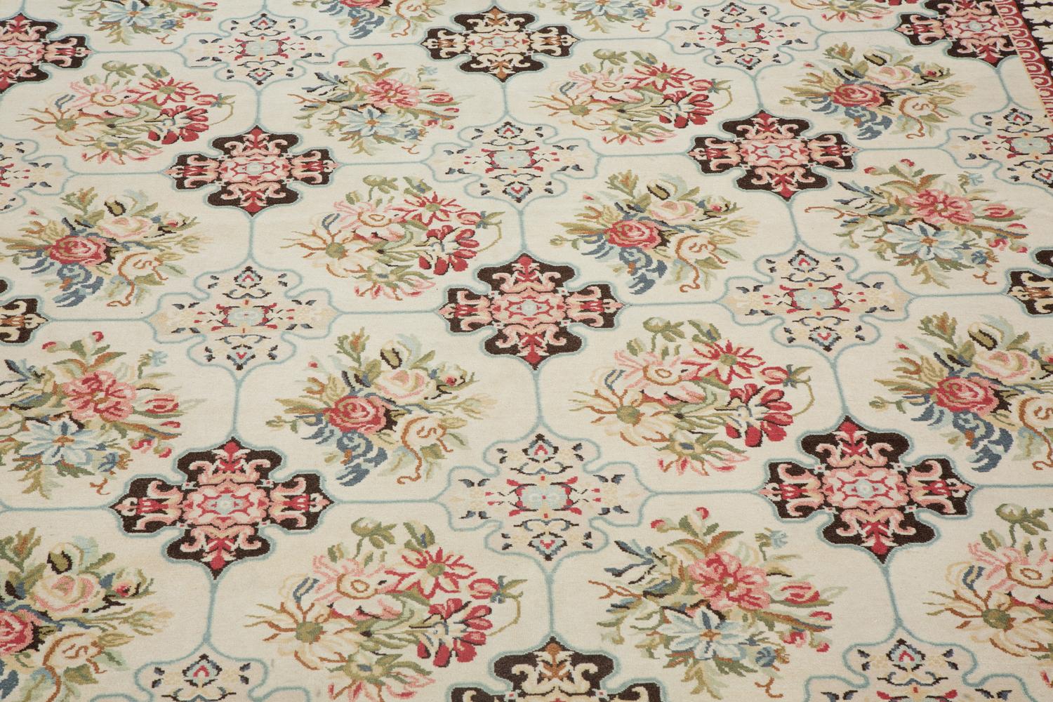An Indian Floral Design Wool Rug