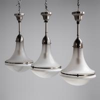 Peter Behrens (German, 1868–1940) — Three Luzette Pendant Lamps, c. 1910 for Siemens