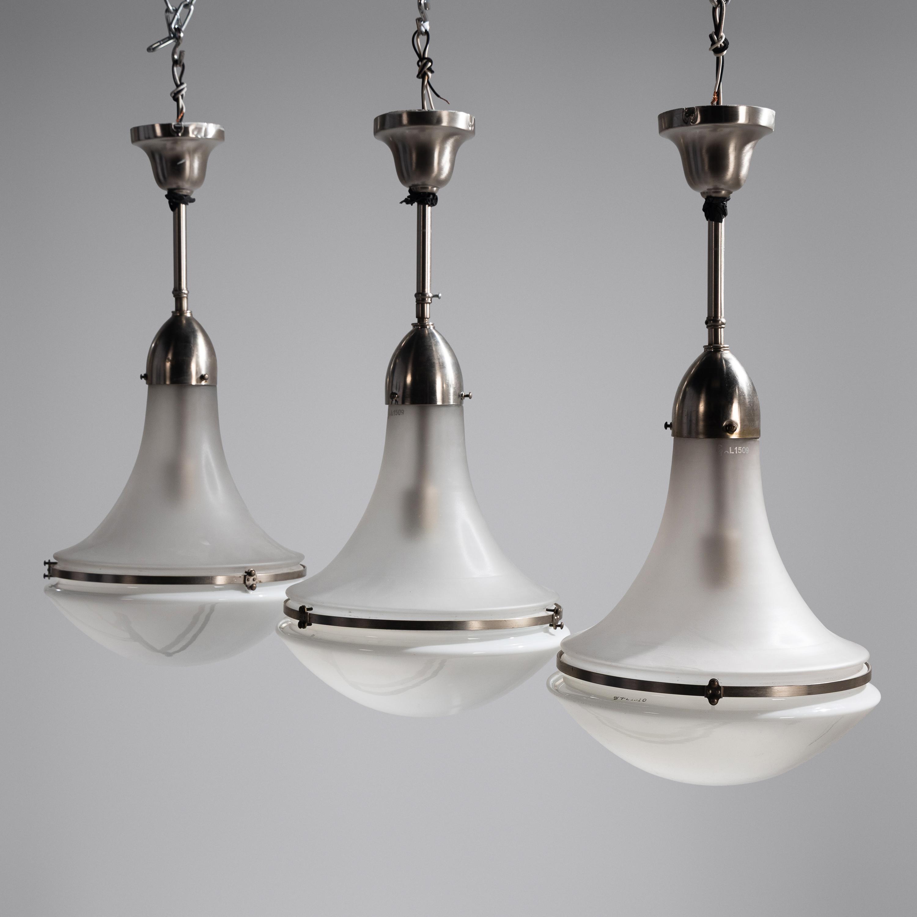 Peter Behrens (German, 1868–1940) — Three Luzette Pendant Lamps, c. 1910 for Siemens