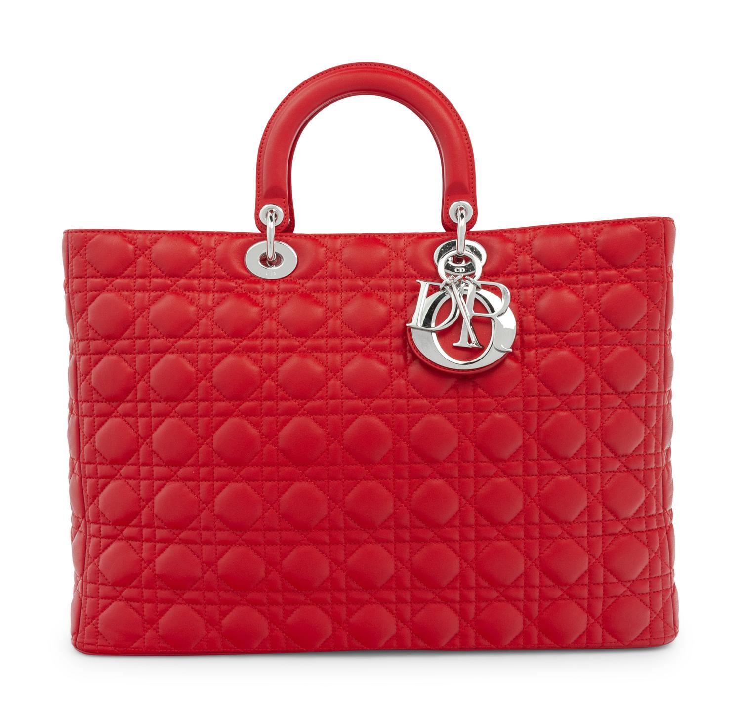 Christian Dior Red Large Lady Dior Bag, 2010