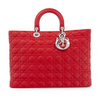 Christian Dior Red Large Lady Dior Bag, 2010