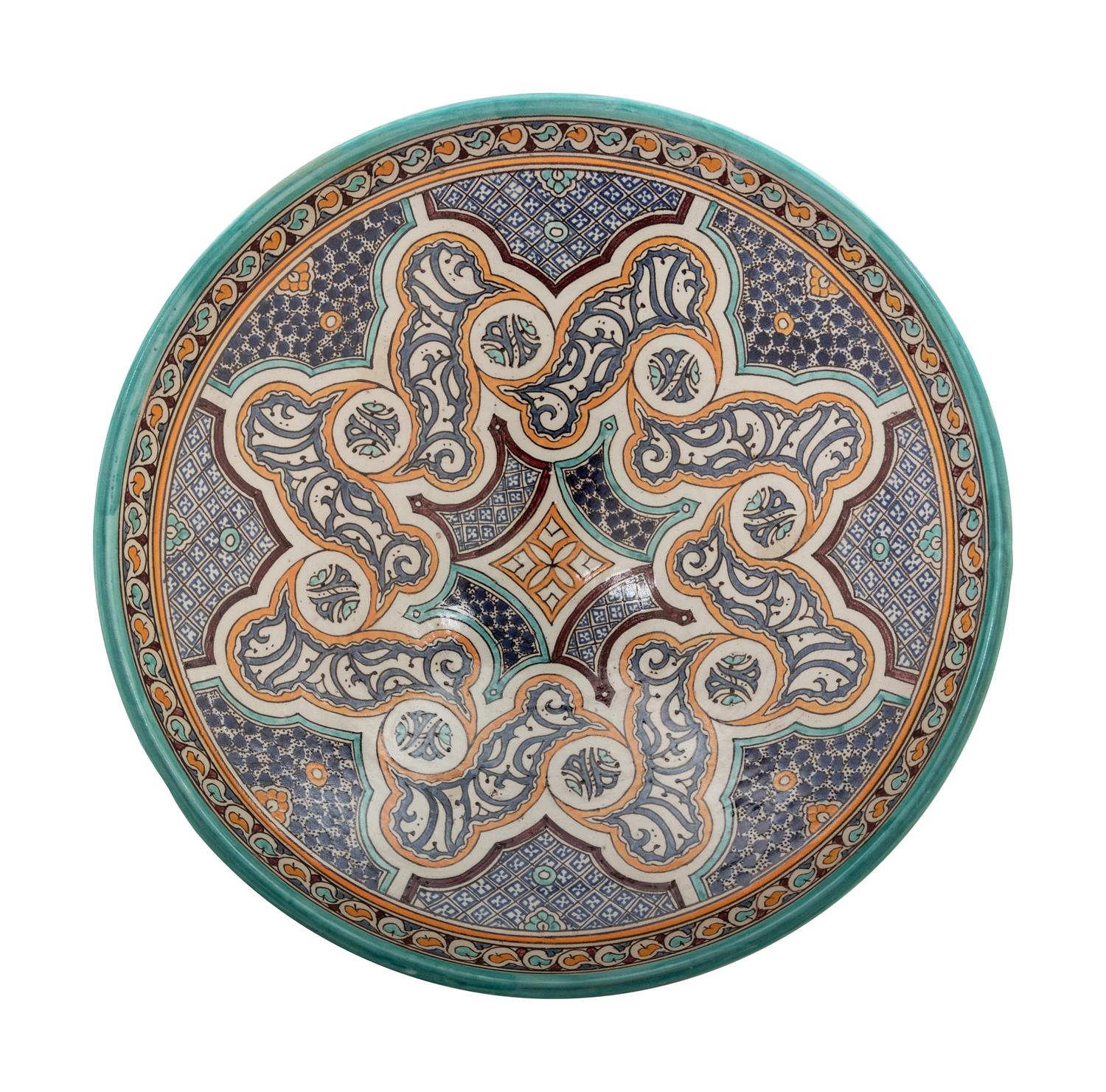 A Spanish Glazed Pottery Bowl