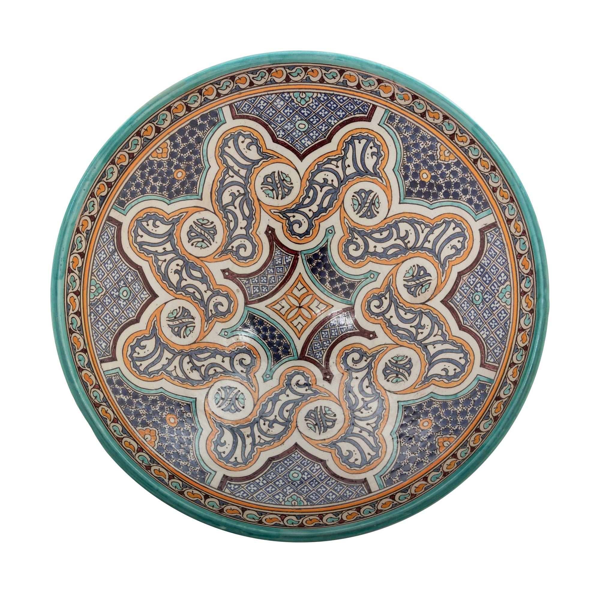 A Spanish Glazed Pottery Bowl