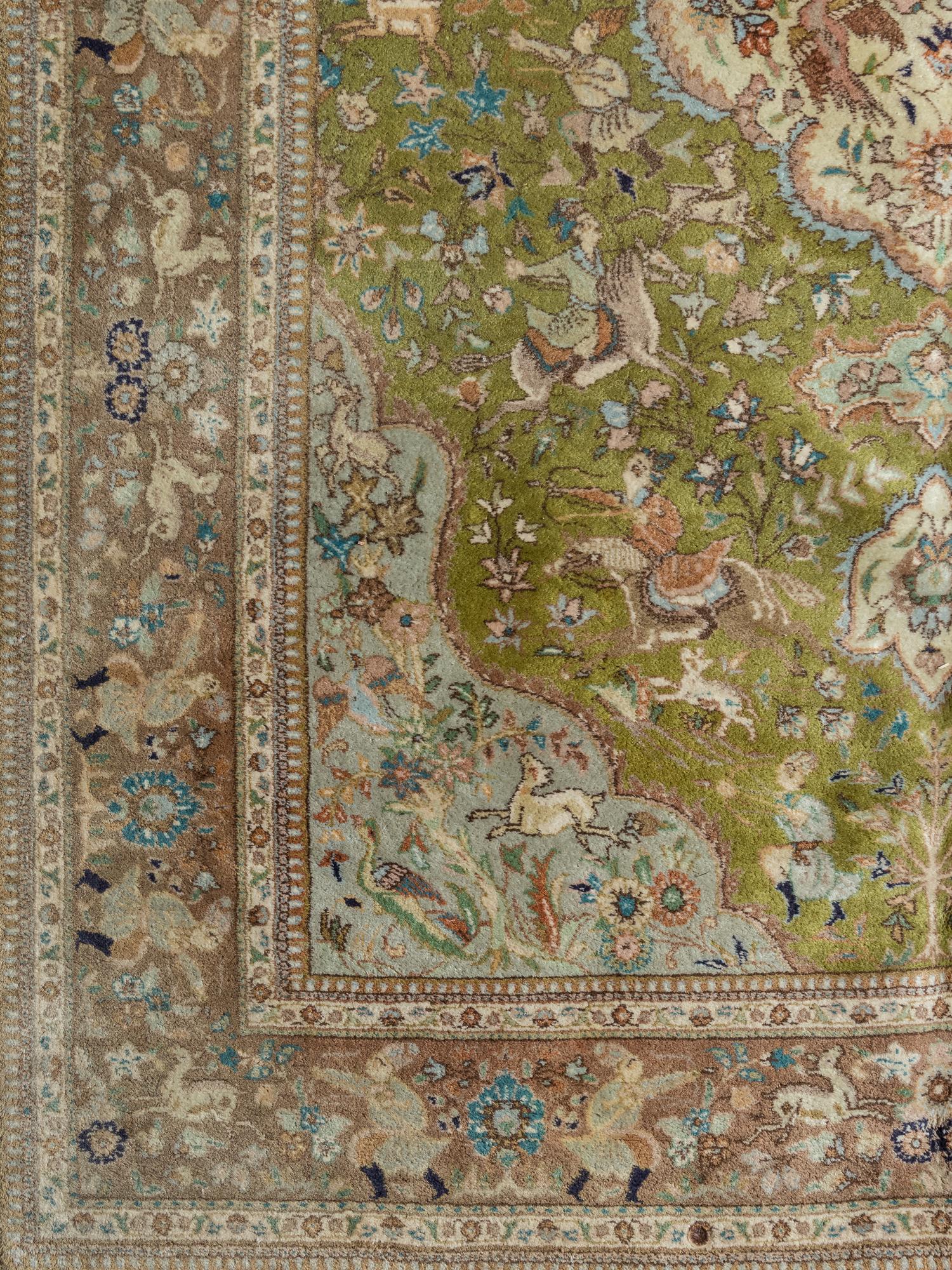 A Persian Wool Pictorial Rug