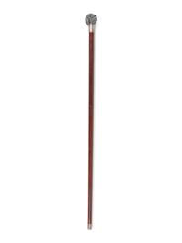 An American Silver Mounted Paduk Walking Stick