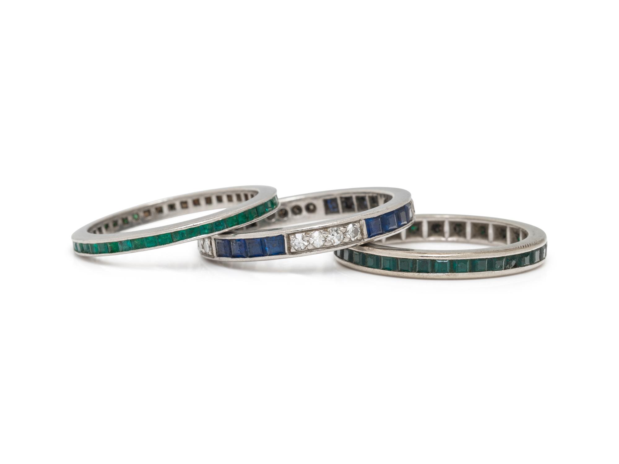 COLLECTION OF STACKING ETERNITY BANDS