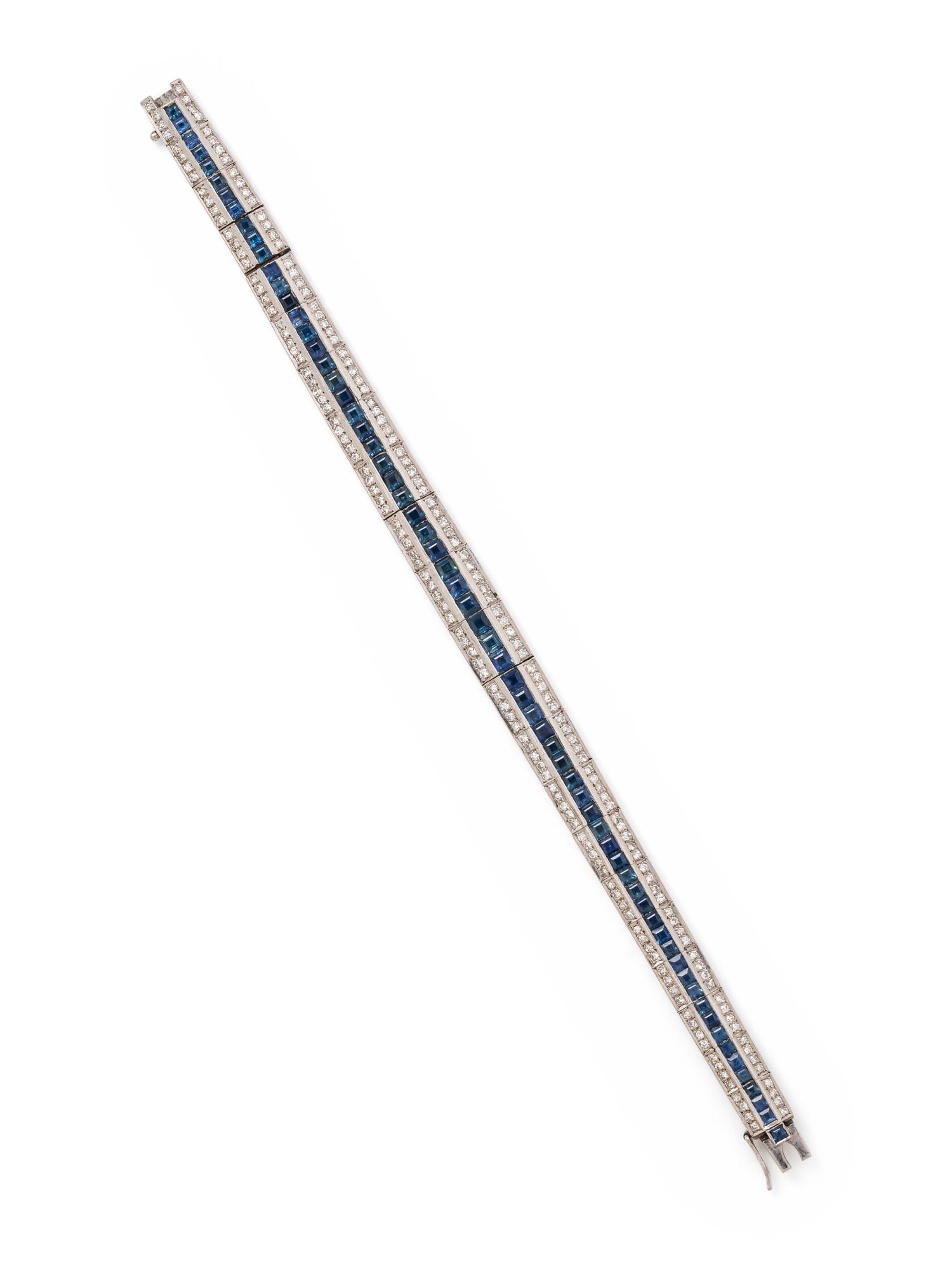 SAPPHIRE AND DIAMOND BRACELET
