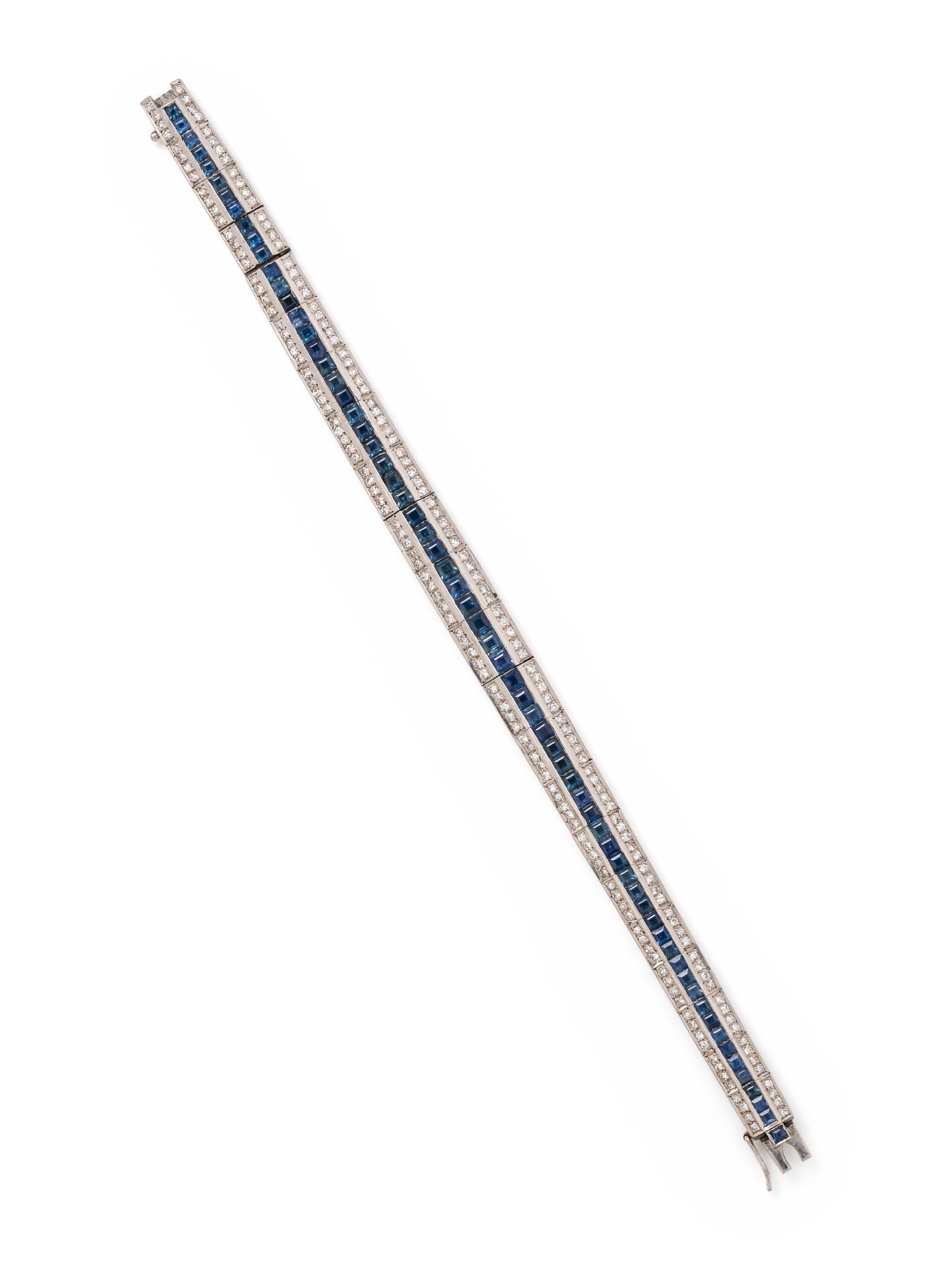 SAPPHIRE AND DIAMOND BRACELET
