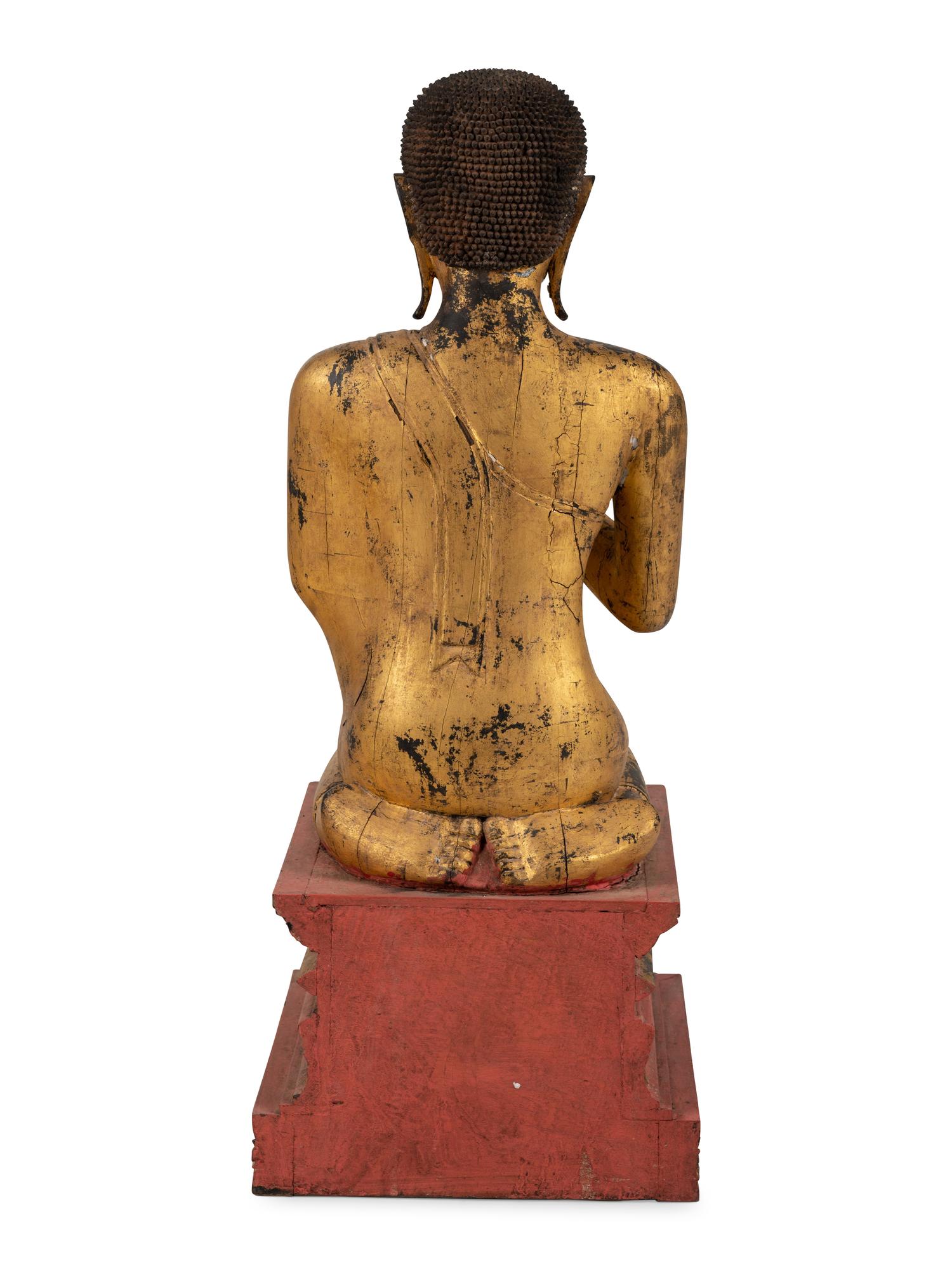 A Large Giltwood Buddha Figure