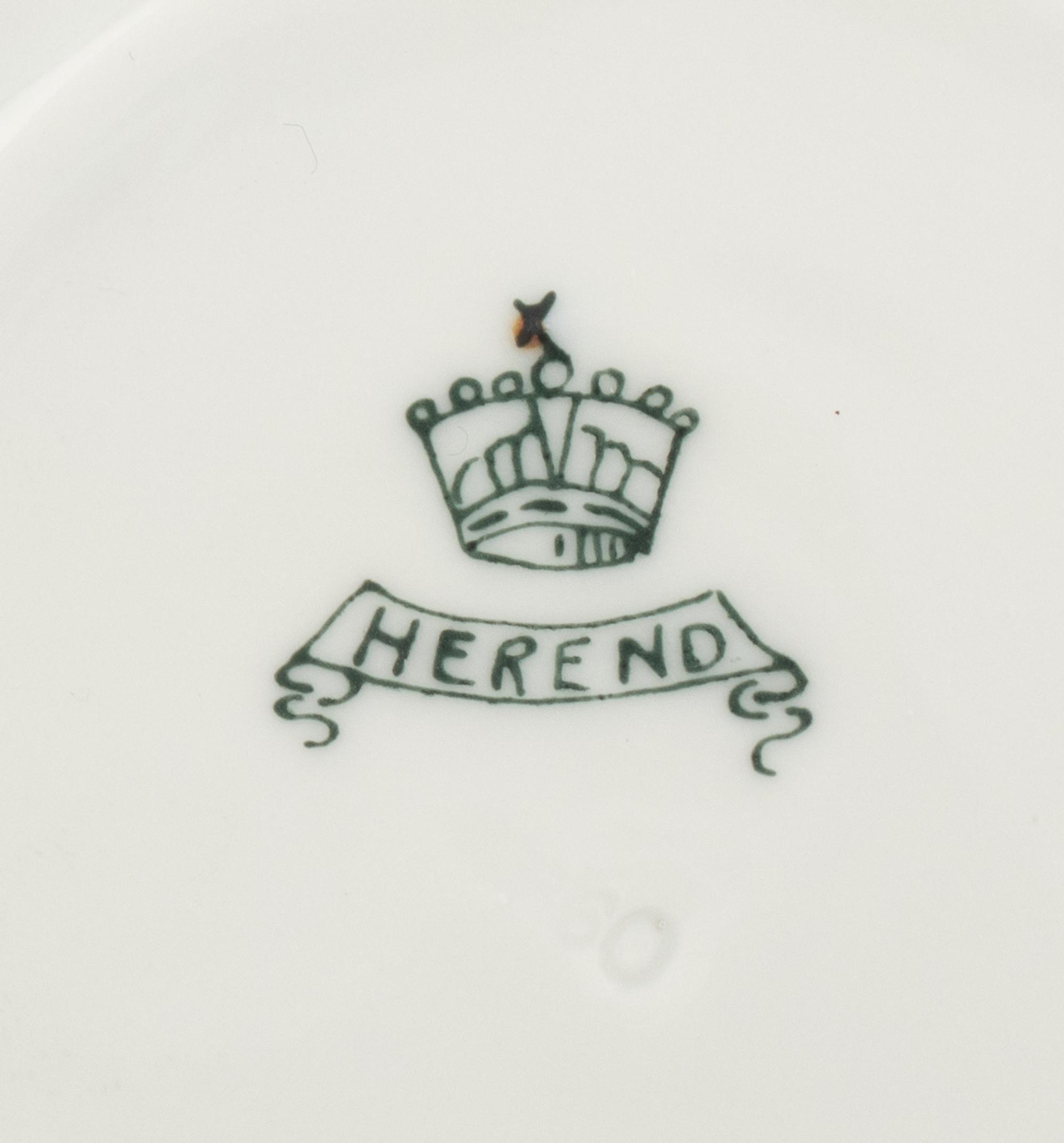 Three Herend Imperial Teacups and Saucers