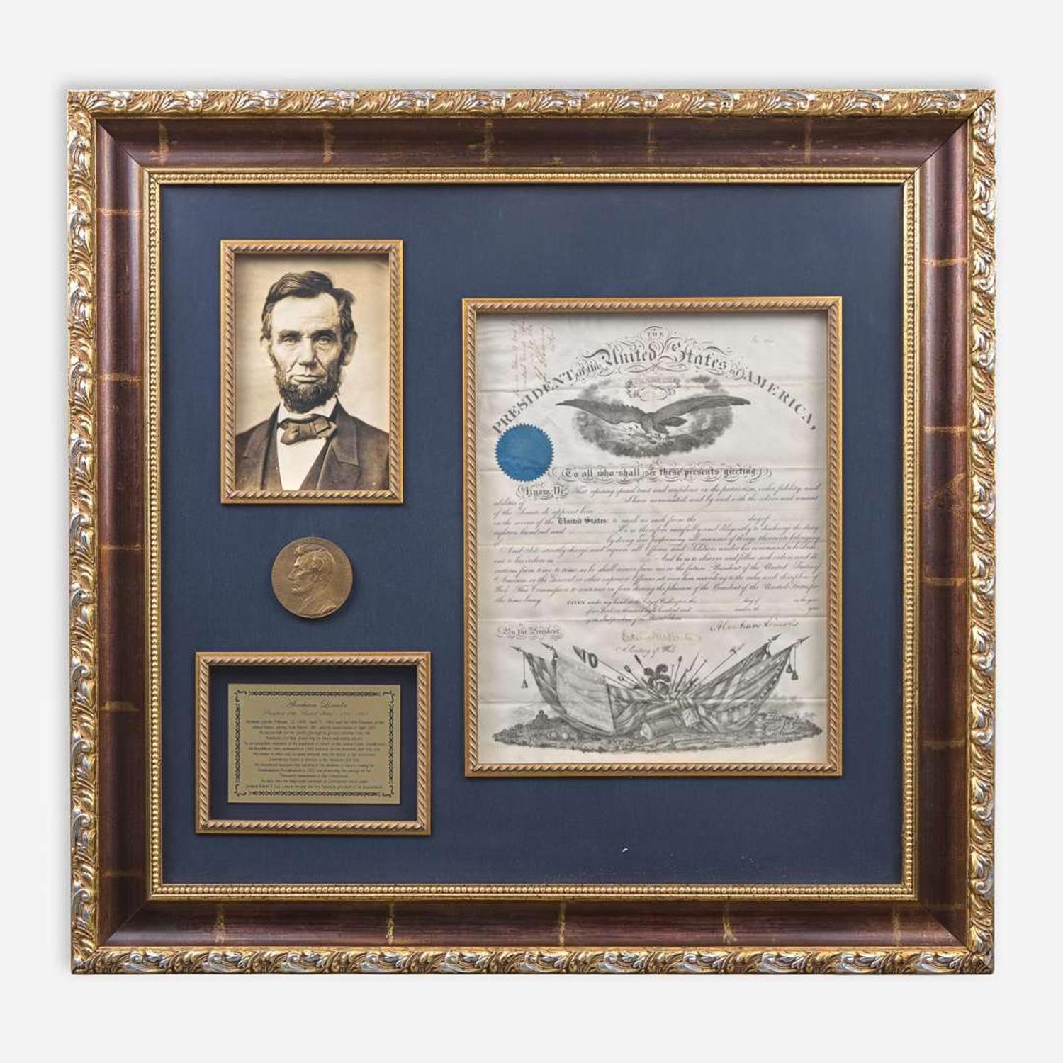 [Presidential] Lincoln, Abraham Signed Military Commission