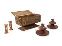 A Collection of Folk Art Carved Puzzle Whimsies and Other Articles