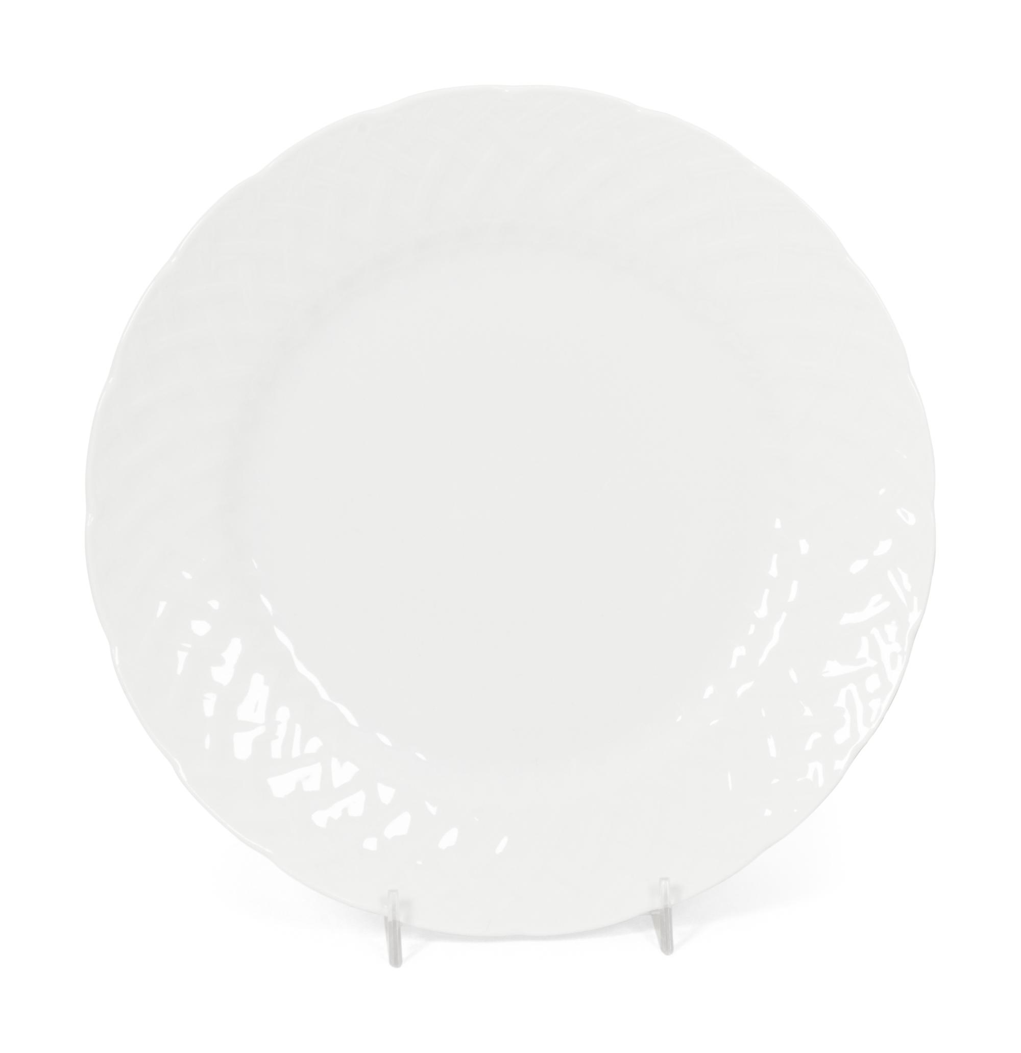 A Set of Twenty-Two Bernardaud Limoges Vannerie Porcelain Dinner Plates