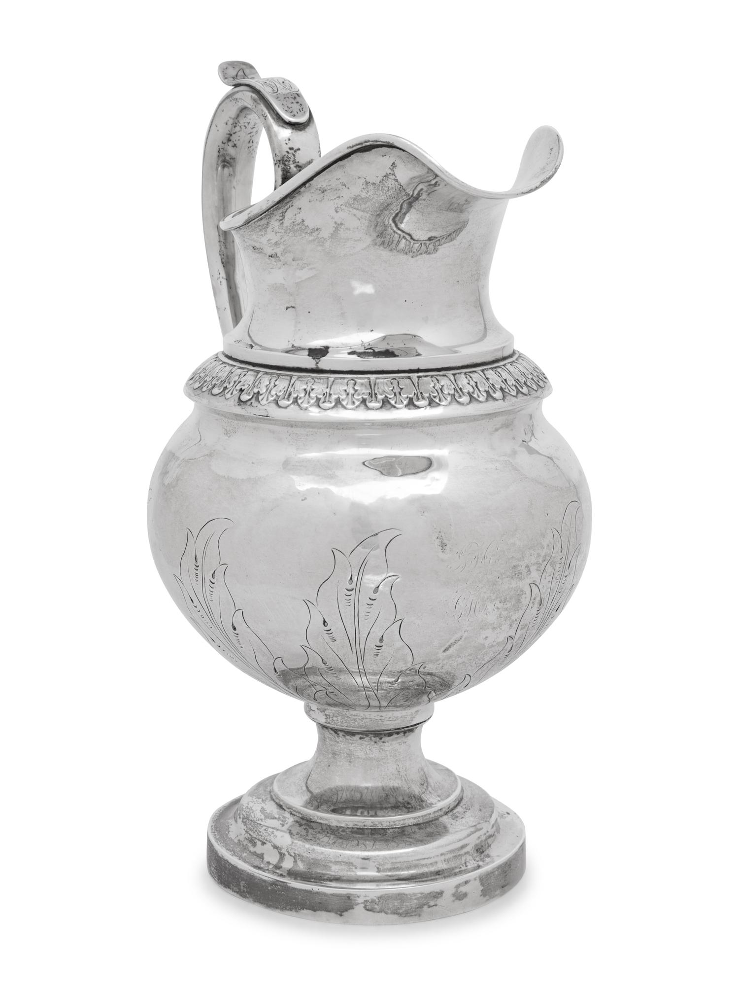 An American Coin Silver Water Pitcher