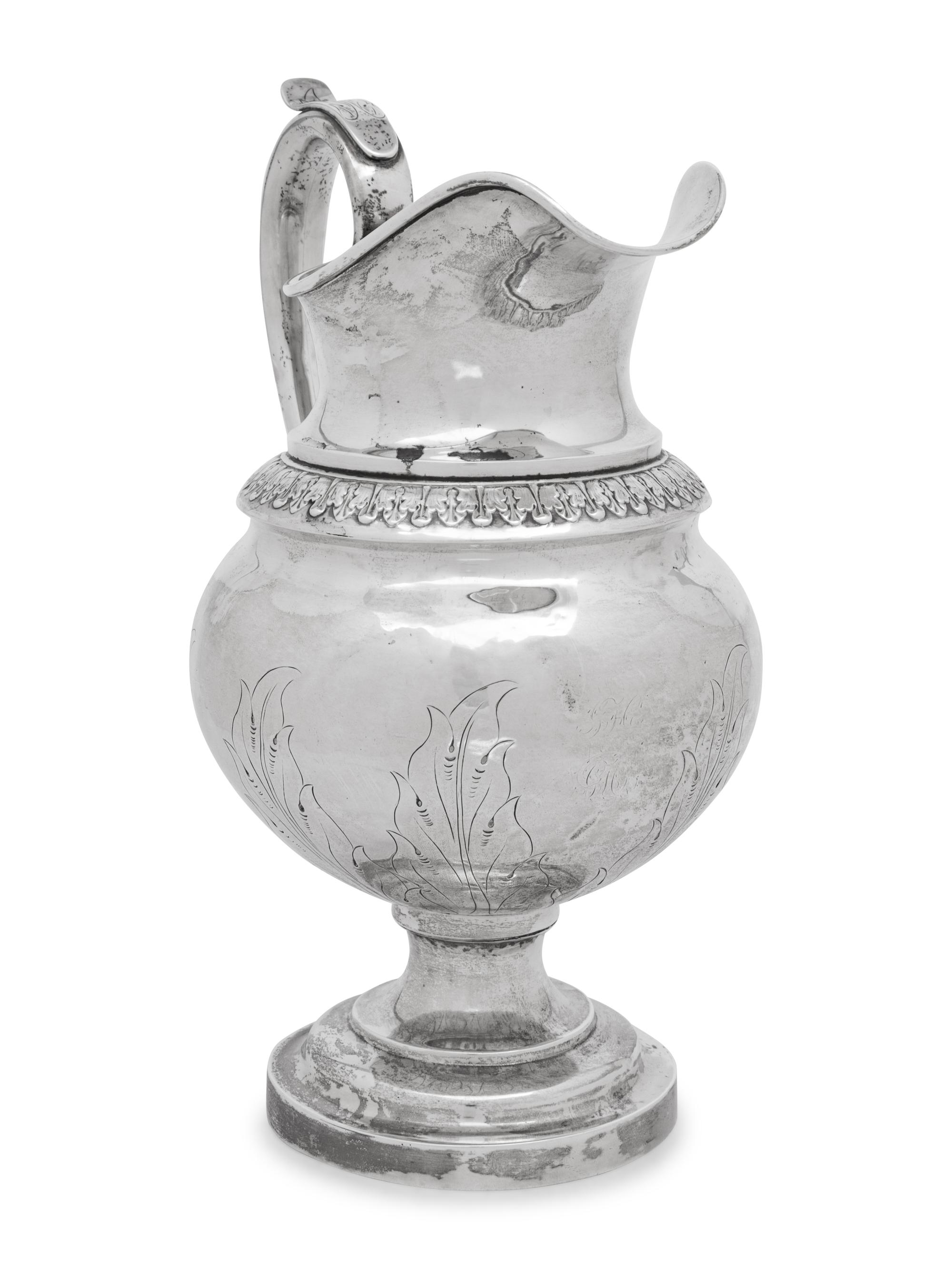 An American Coin Silver Water Pitcher