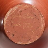 Carved Red and Tan Pottery Jar March 1998