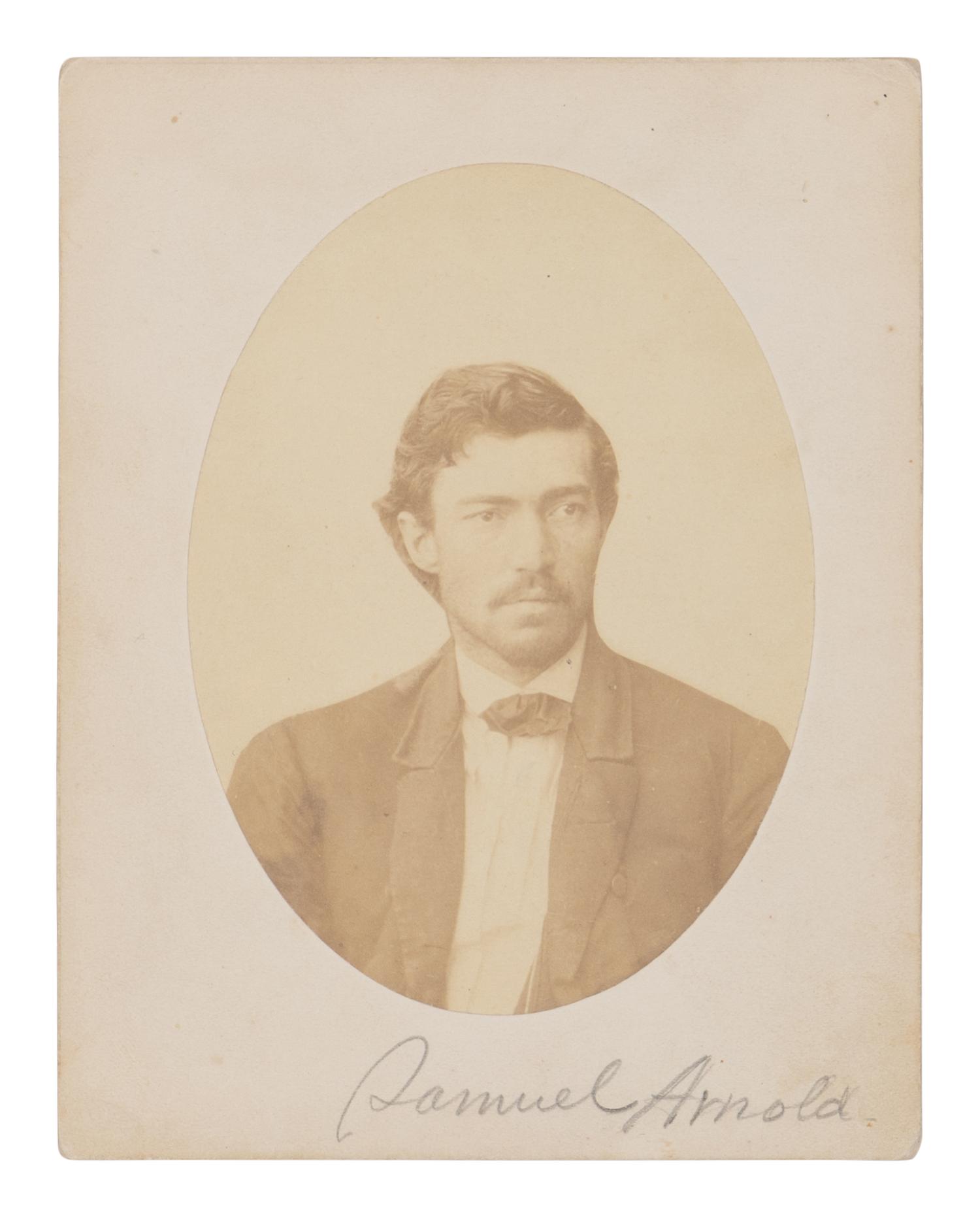 [LINCOLN CONSPIRATOR]. [ARNOLD, Samuel Bland (1834-1906)]. Cabinet card photograph of Arnold, ca 1865.