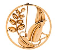 A 14 Karat Yellow Gold 'Lily of the Valley' Brooch, Georg Jensen, 13.00 dwts.