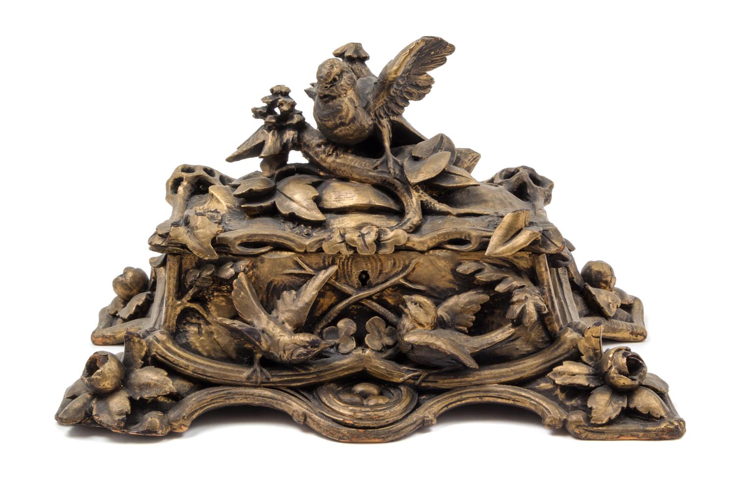 A Black Forest Carved Table Casket Length 12 inches. — LATE 19TH CENTURY
