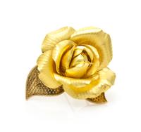 An 18 Karat Yellow Gold Flower Brooch, Gübelin, 15.00 dwts.