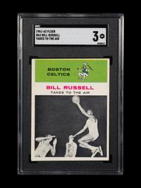 A 1961-62 Fleer Bill Russell Takes To The Air Basketball Card No 62 (SGC 3 VG)