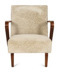 An Art Deco Lounge Chair with Manuel Canovas Upholstery