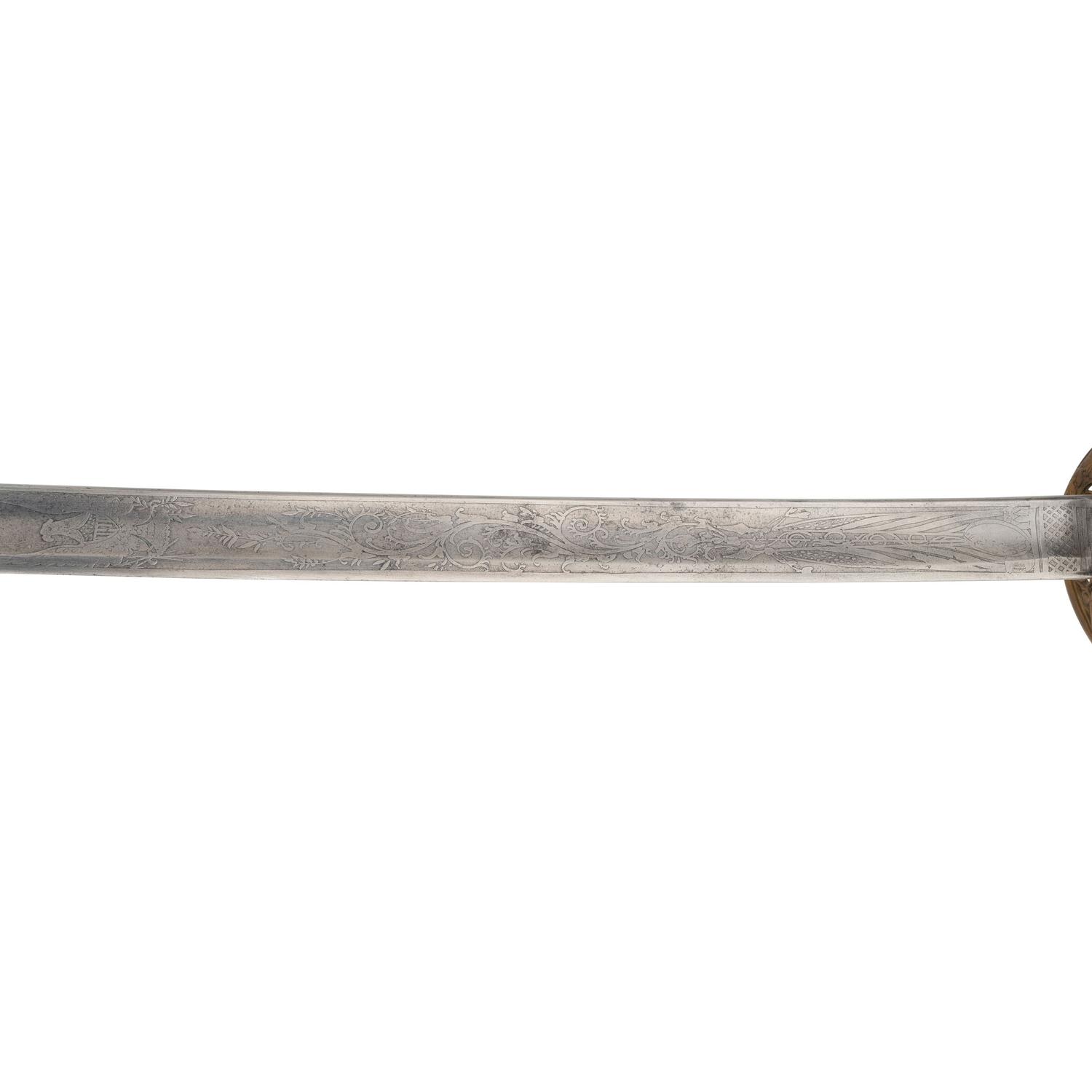 Model 1850 Food Officer's Sword Inscribed to E. F. Richardson Retailed by Palmers & Bachelders with CDV