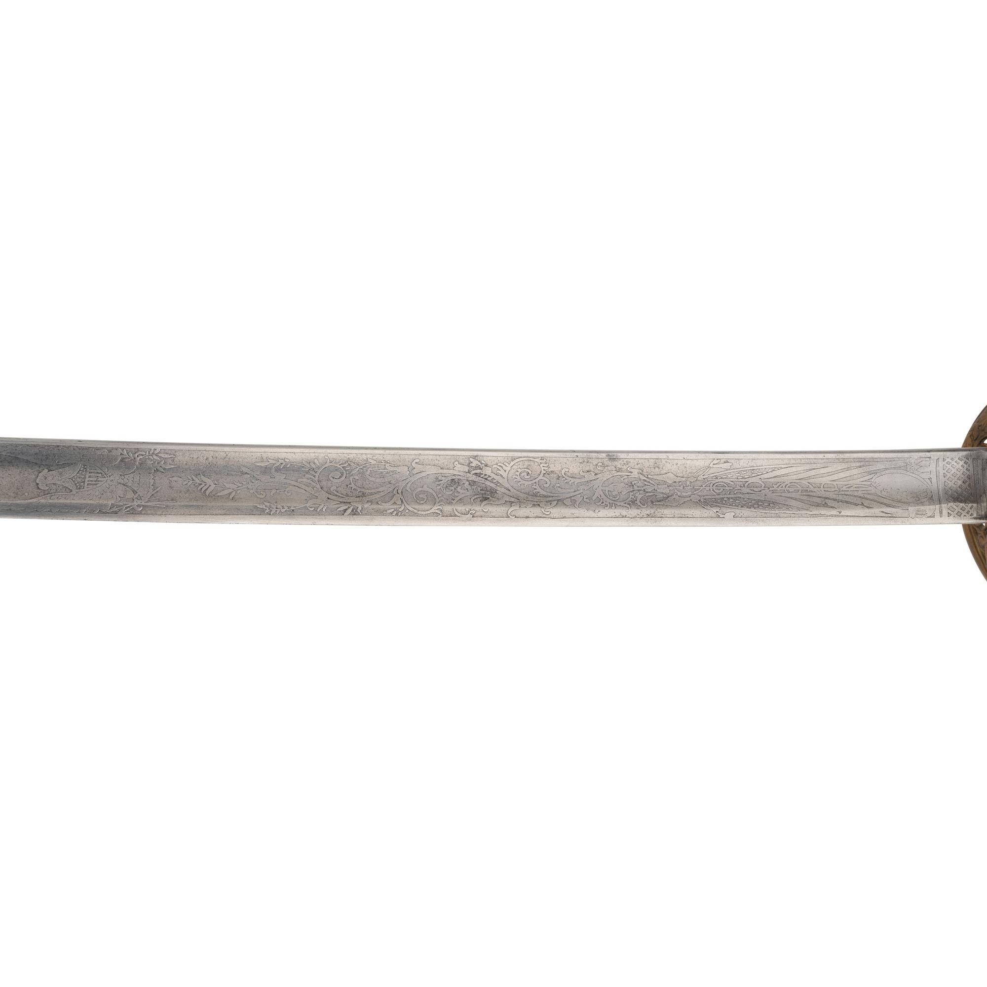 Model 1850 Food Officer's Sword Inscribed to E. F. Richardson Retailed by Palmers & Bachelders with CDV
