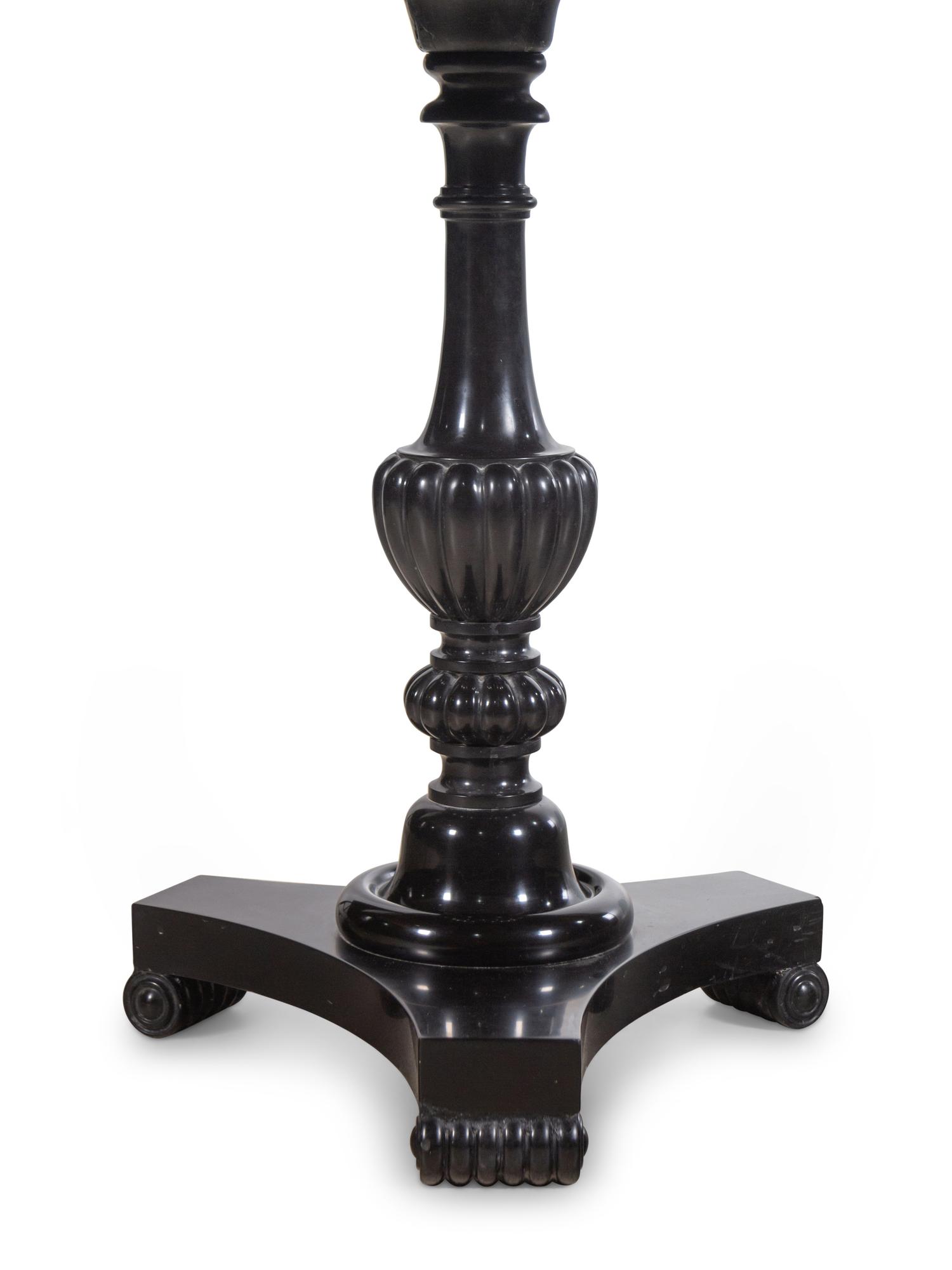 An Italian Pietra Dura Inlaid Slate Octagonal Top Side Table