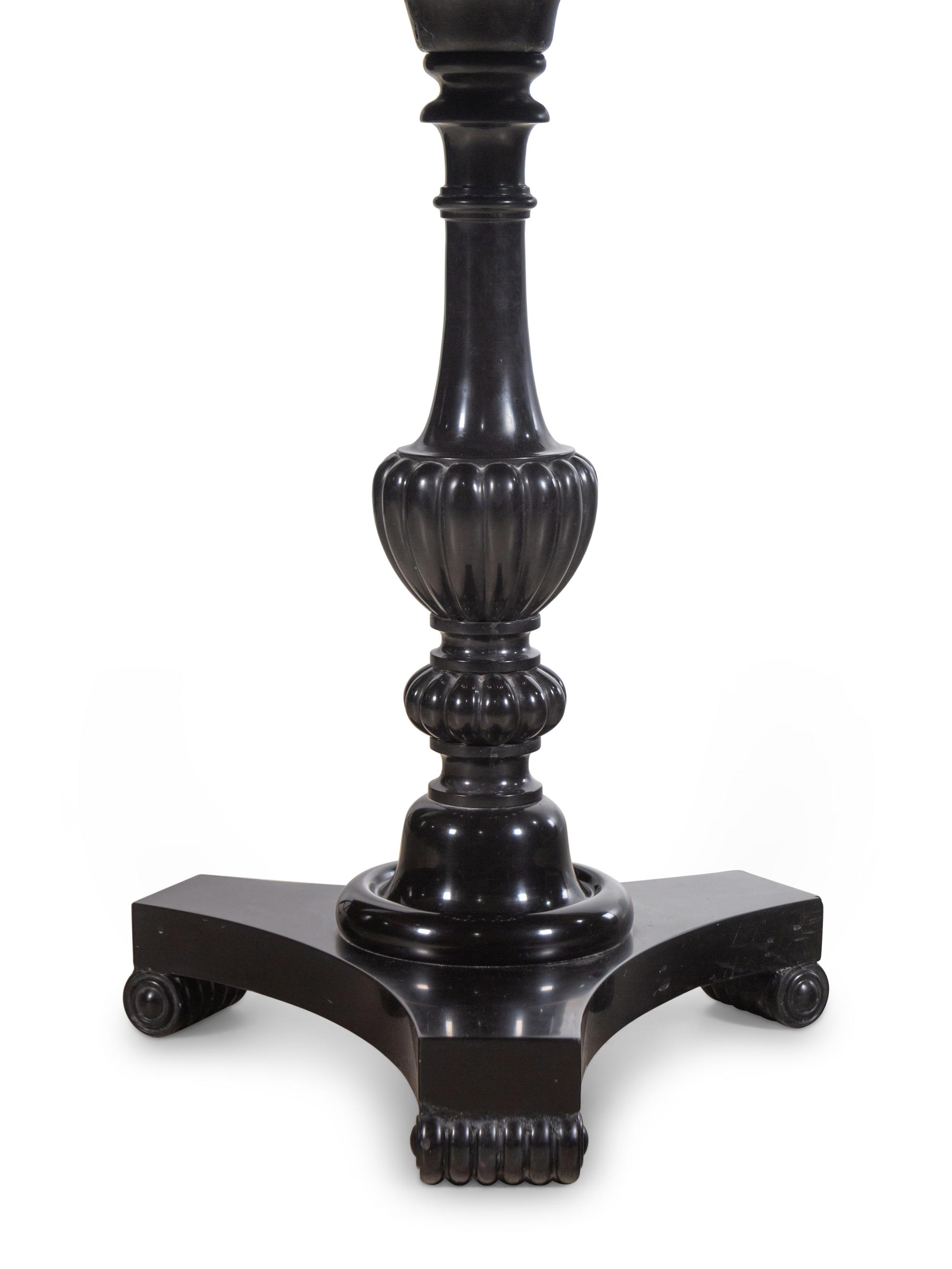 An Italian Pietra Dura Inlaid Slate Octagonal Top Side Table