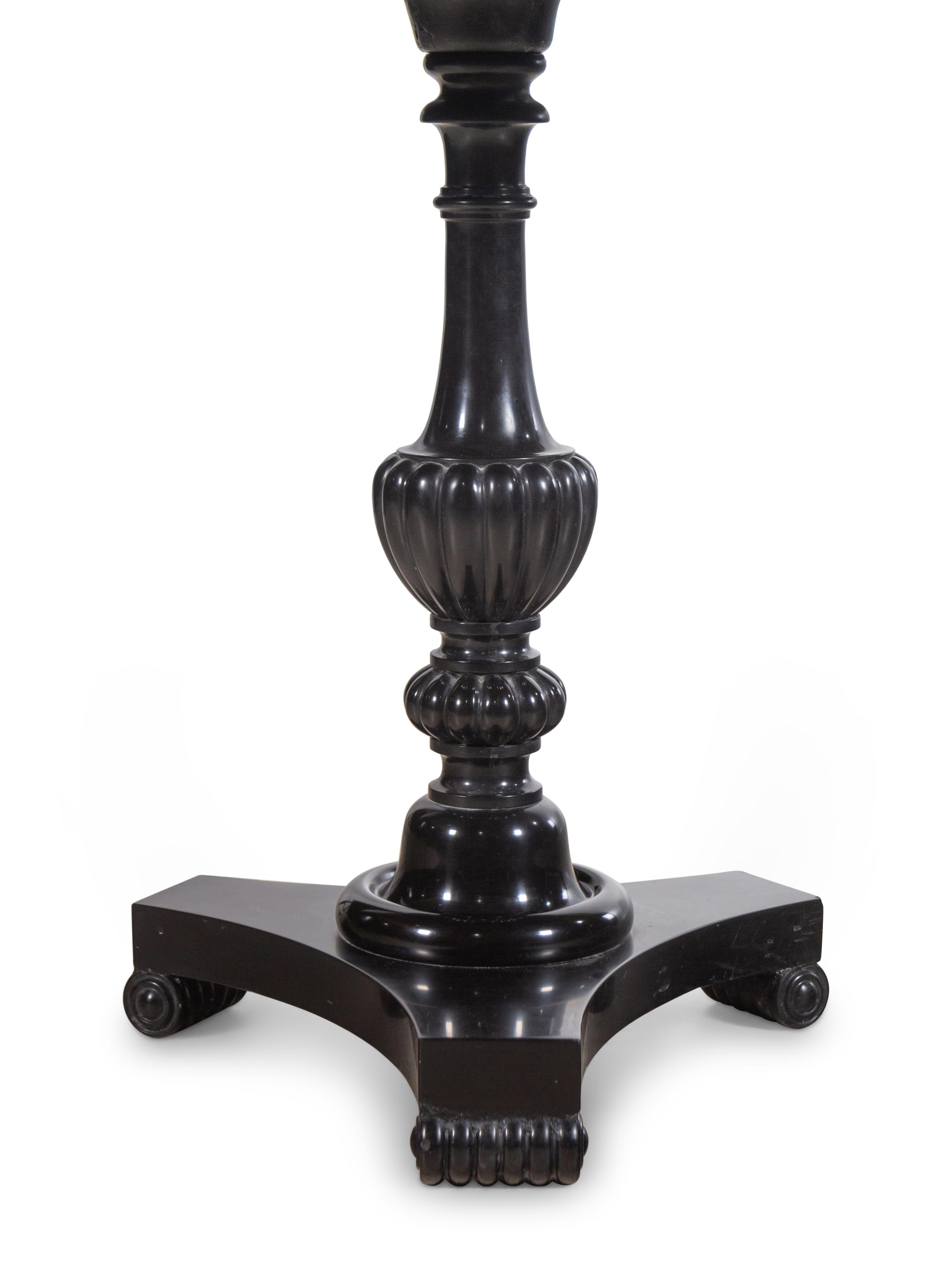An Italian Pietra Dura Inlaid Slate Octagonal Top Side Table