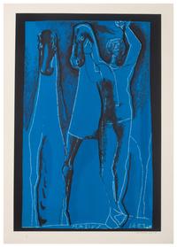 A pair of prints ( Cavaliere and Composizione Blu )