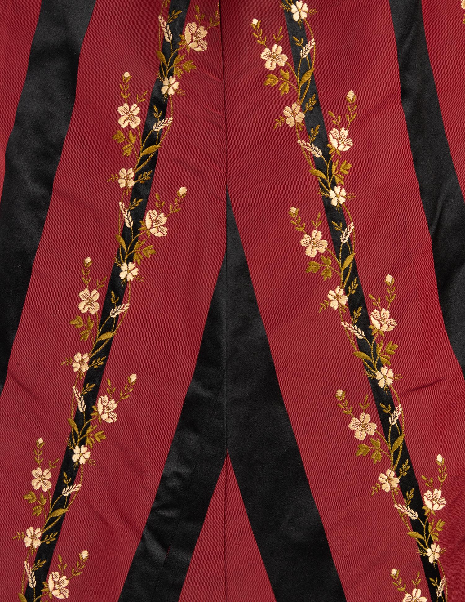 Two-Piece Striped Silk Evening Dress, 1890s