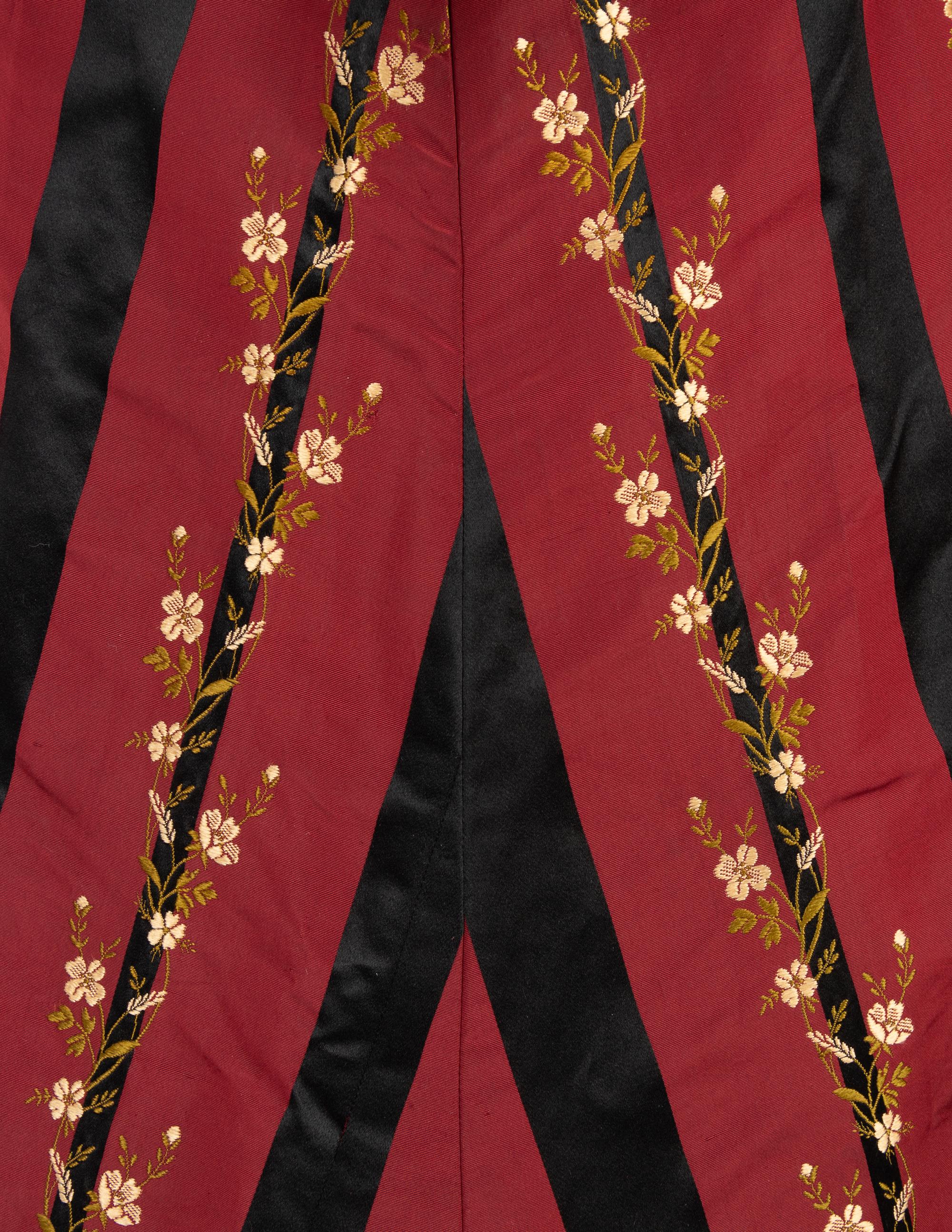 Two-Piece Striped Silk Evening Dress, 1890s
