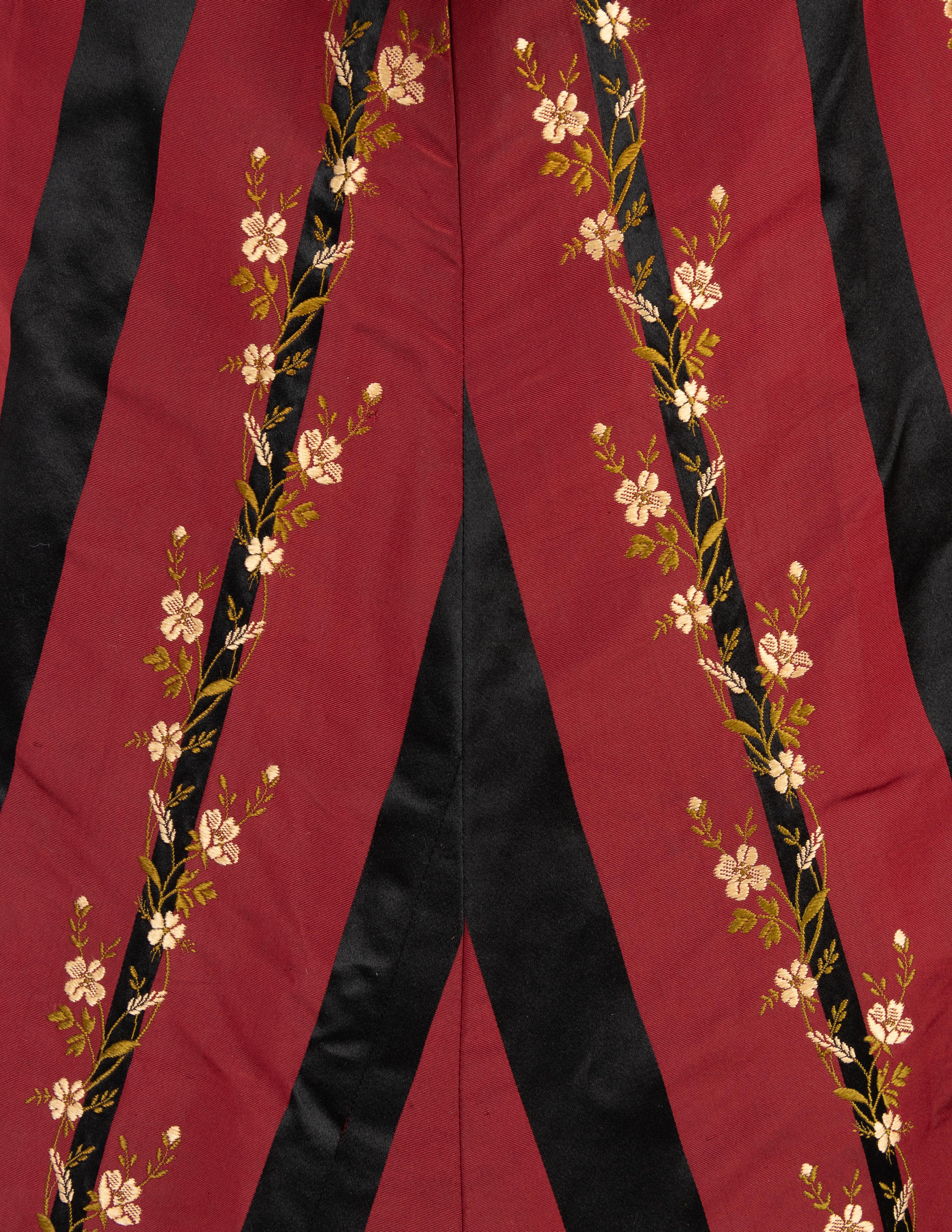Two-Piece Striped Silk Evening Dress, 1890s