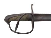 [MILITARIA]. 2 swords, incl. early 19th century iron-hilted short sword.