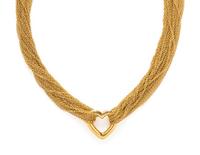 TIFFANY & CO., GOLD MESH HEART NECKLACE