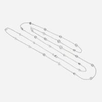 A diamond and white gold long chain