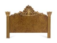 A Louis XV Style Carved Giltwood Headboard