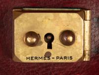 Hermès, Burgundy Leather Briefcase
