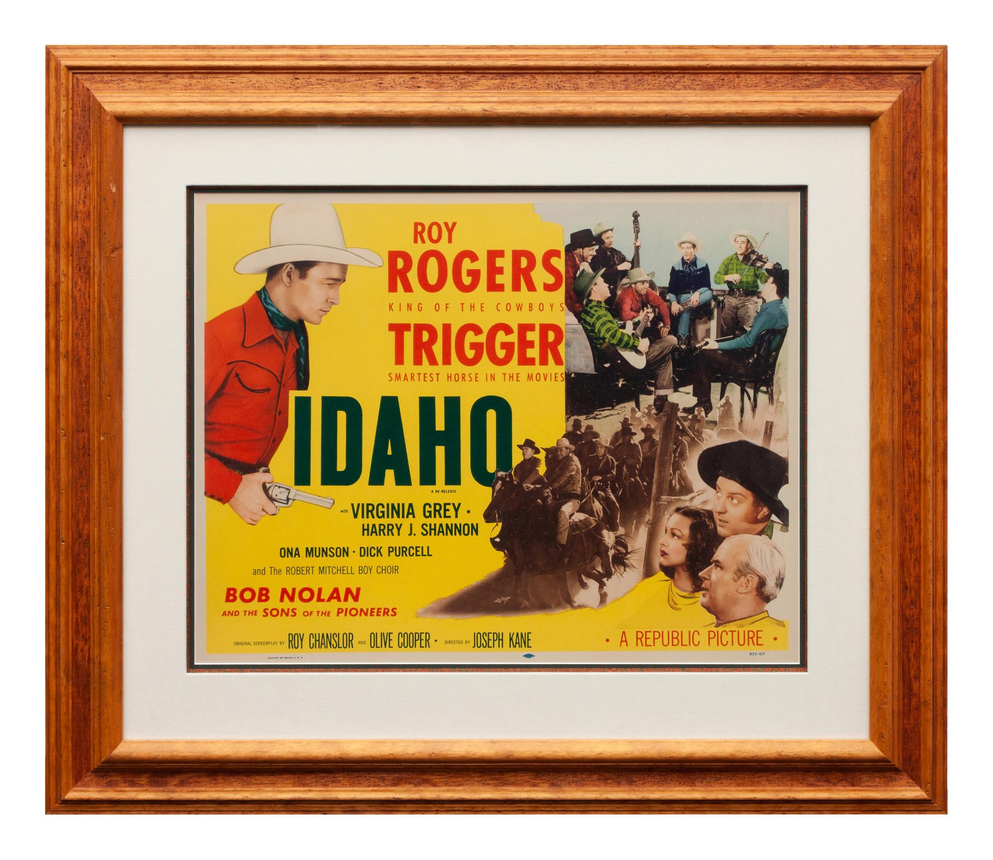 Vintage Movie Poster, Idaho, with Roy Rogers