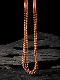 Pink Coral and 14K Gold Multi-strand Necklace