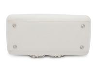Christian Dior White Canvas Small Lady Dior Bag 2013