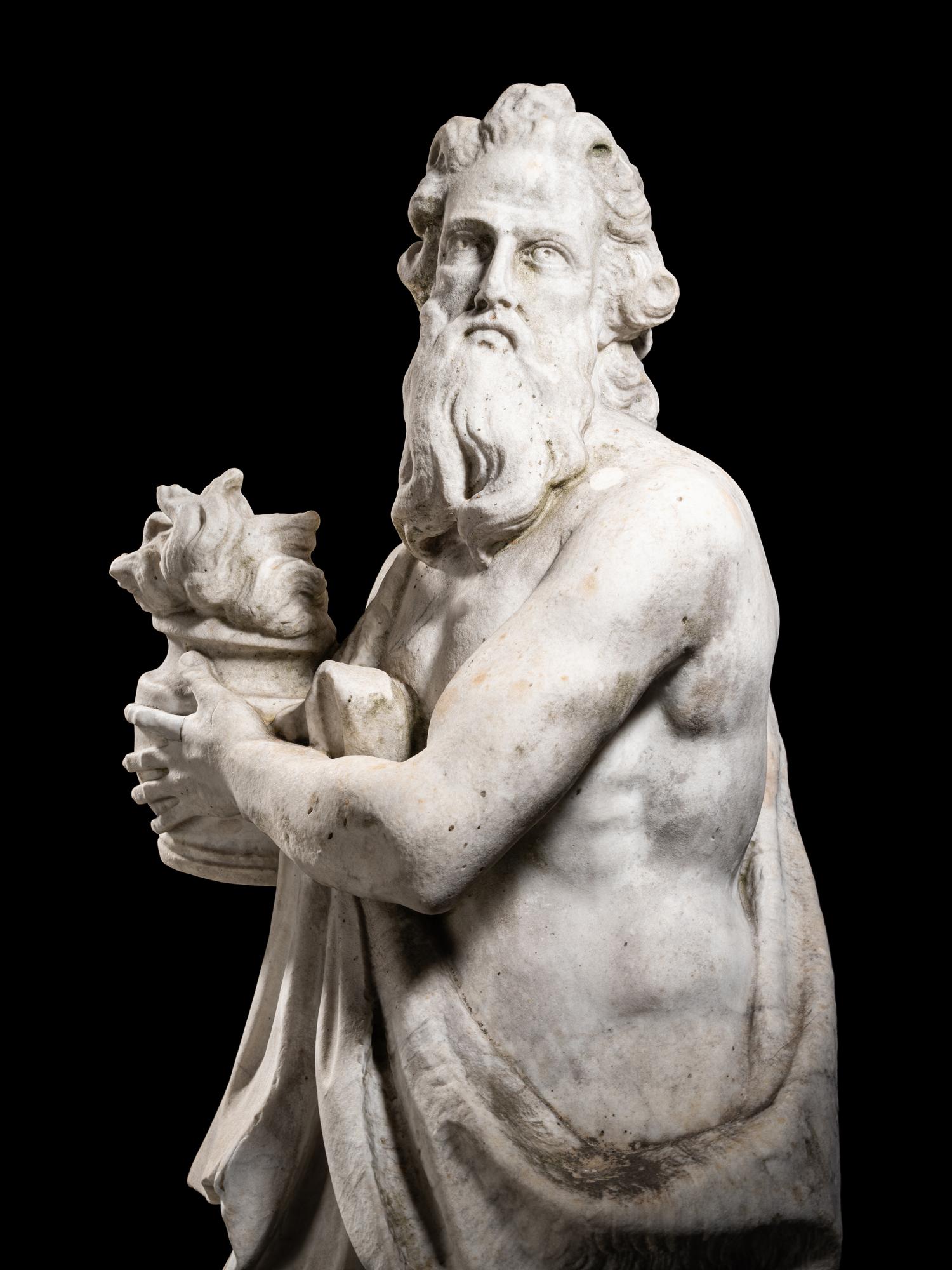 A Continental Marble Figure of Zeus