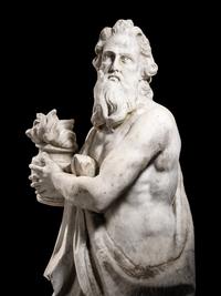 A Continental Marble Figure of Zeus