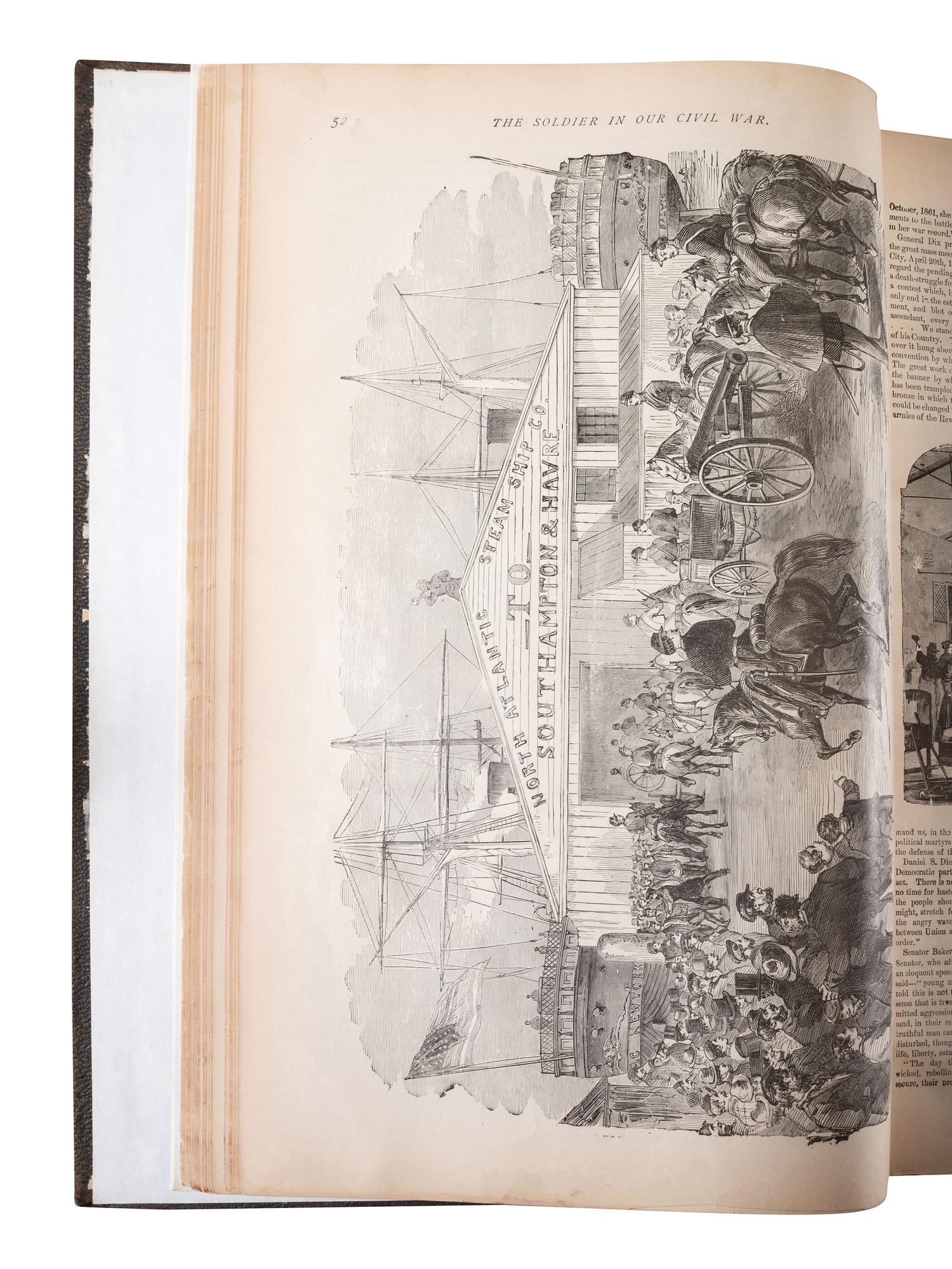 [CIVIL WAR - ART]. A group of E. Forbes, Harper's, and Frank Leslie's pictorial histories of the war, comprising: