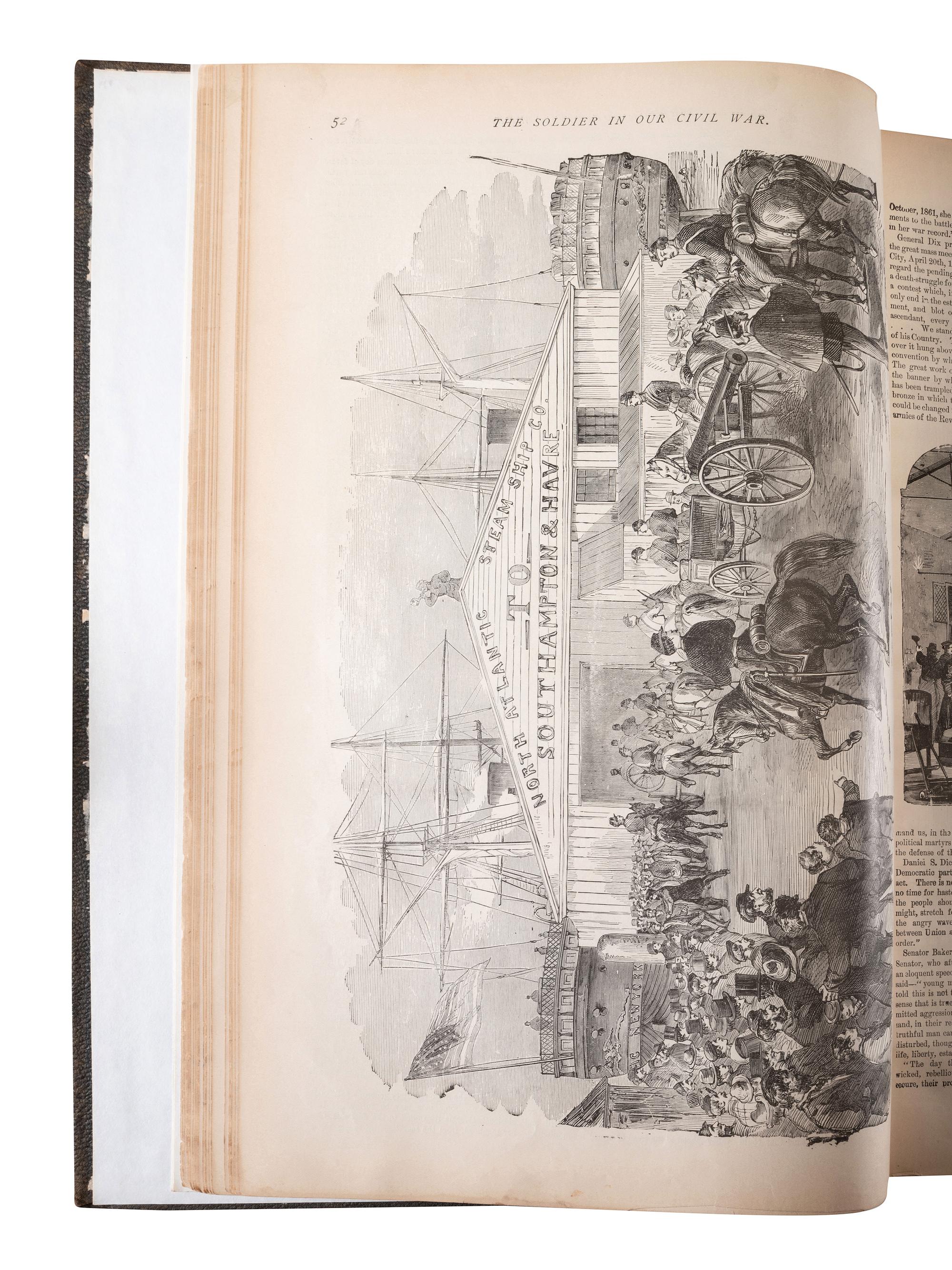 [CIVIL WAR - ART]. A group of E. Forbes, Harper's, and Frank Leslie's pictorial histories of the war, comprising: