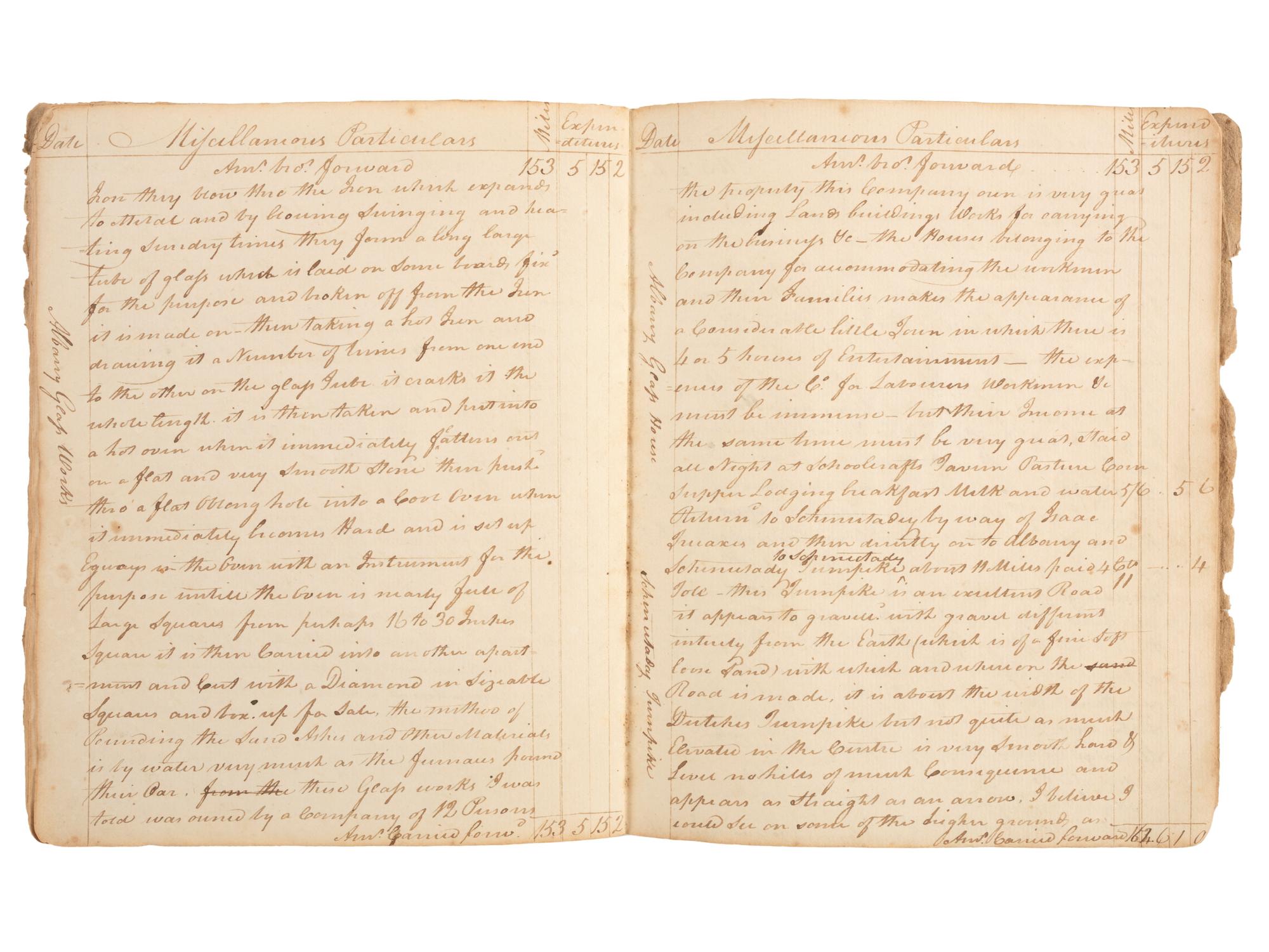 America in Manuscript Journal of [a] Journey to Ballston Springs. New York, 30 August 1805.